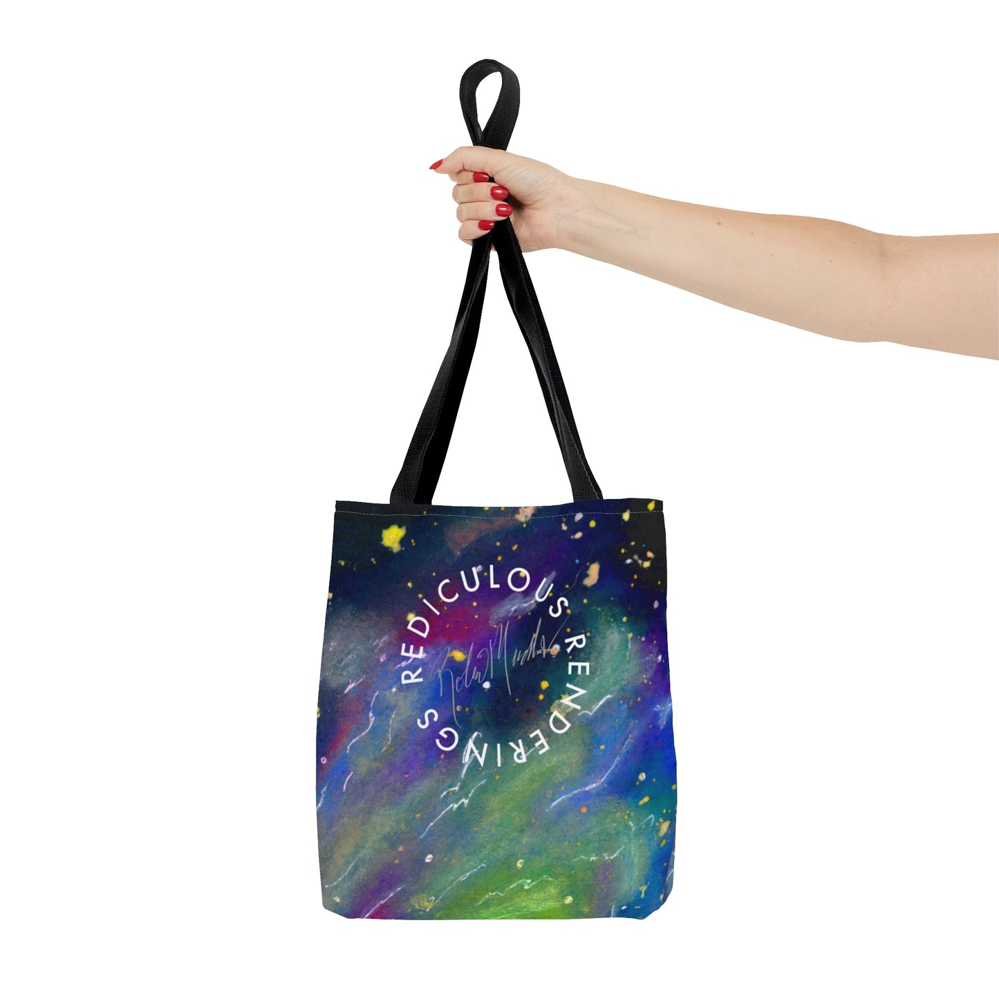 Rainbow Vortex Galaxy Tote