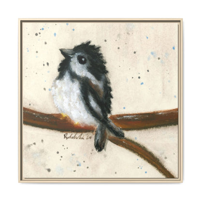 Black Finch Bird Framed Wall Art