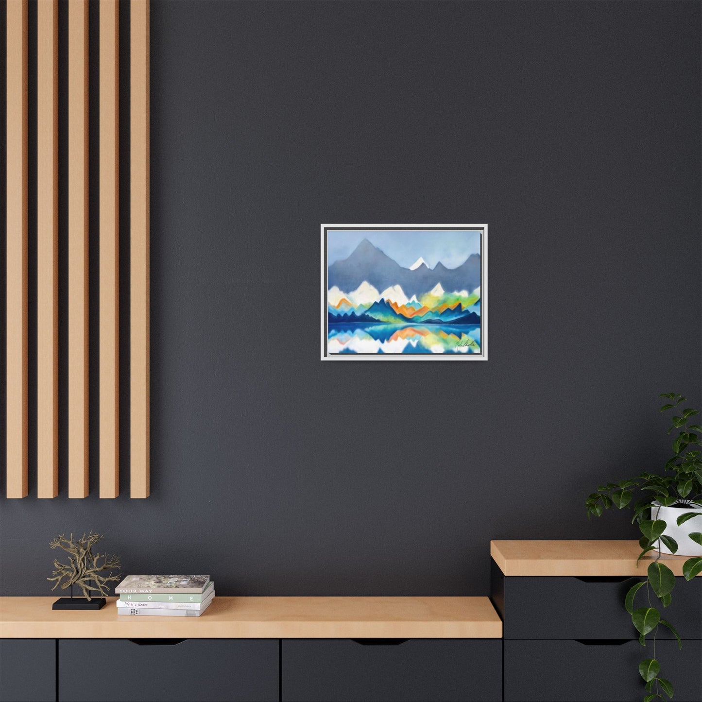 Blue and Gray Smokey Mountains Framed Wall Art