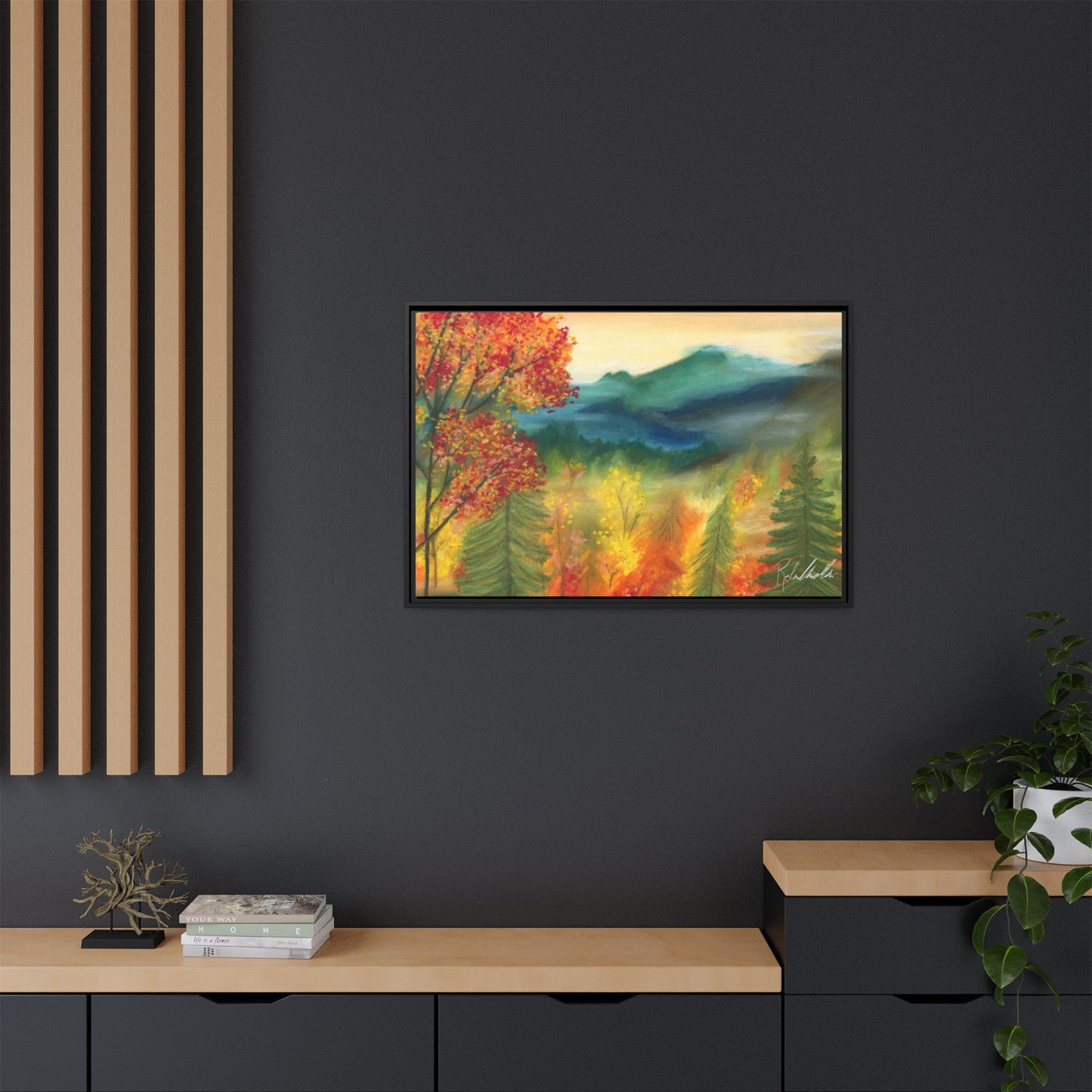Fall Mountains Framed Wall Art