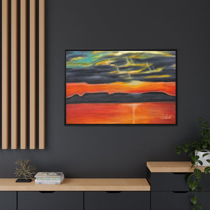 Sleeping Giant at Sunset Framed Wall Art