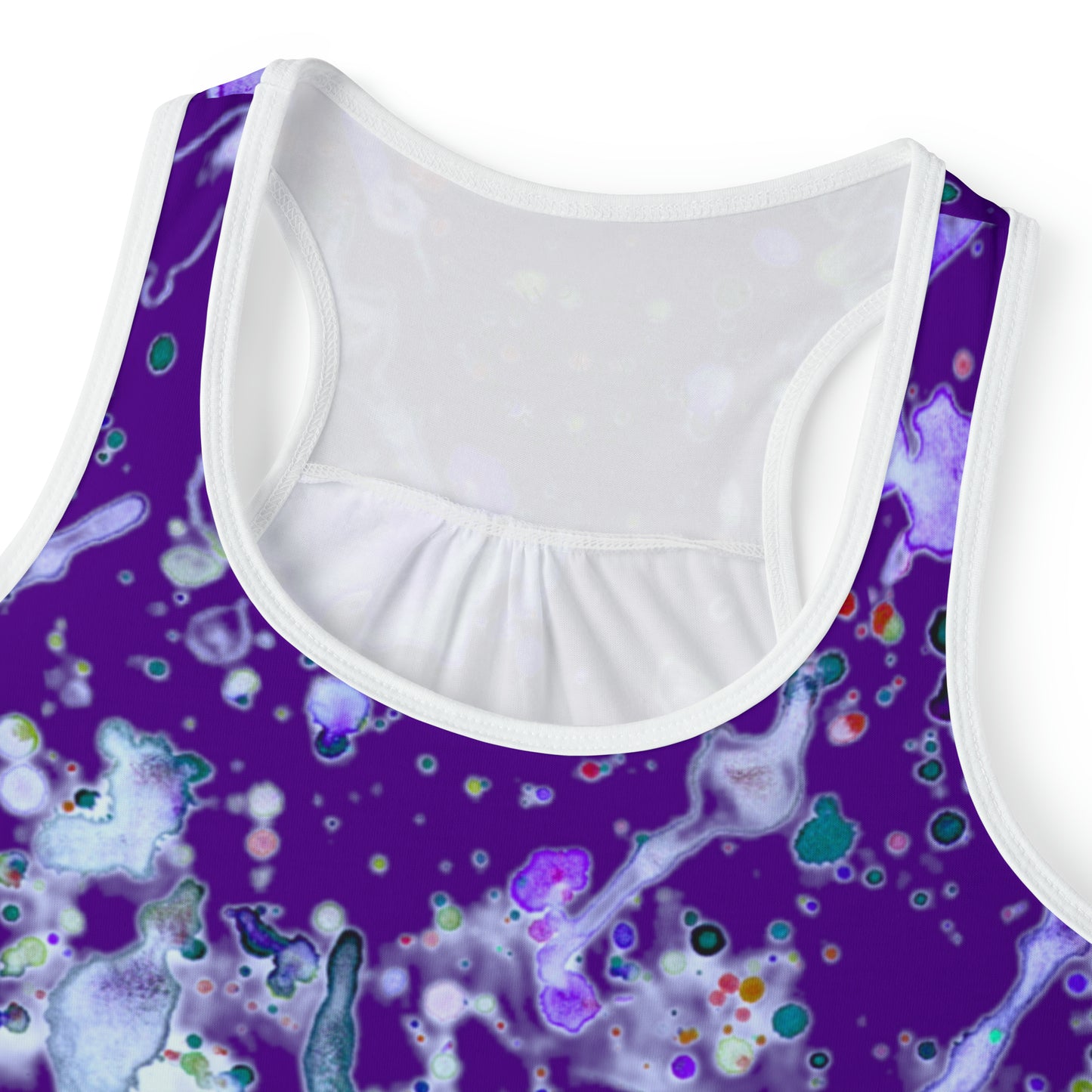 Purple Color Splash Women's Tank Top (AOP)