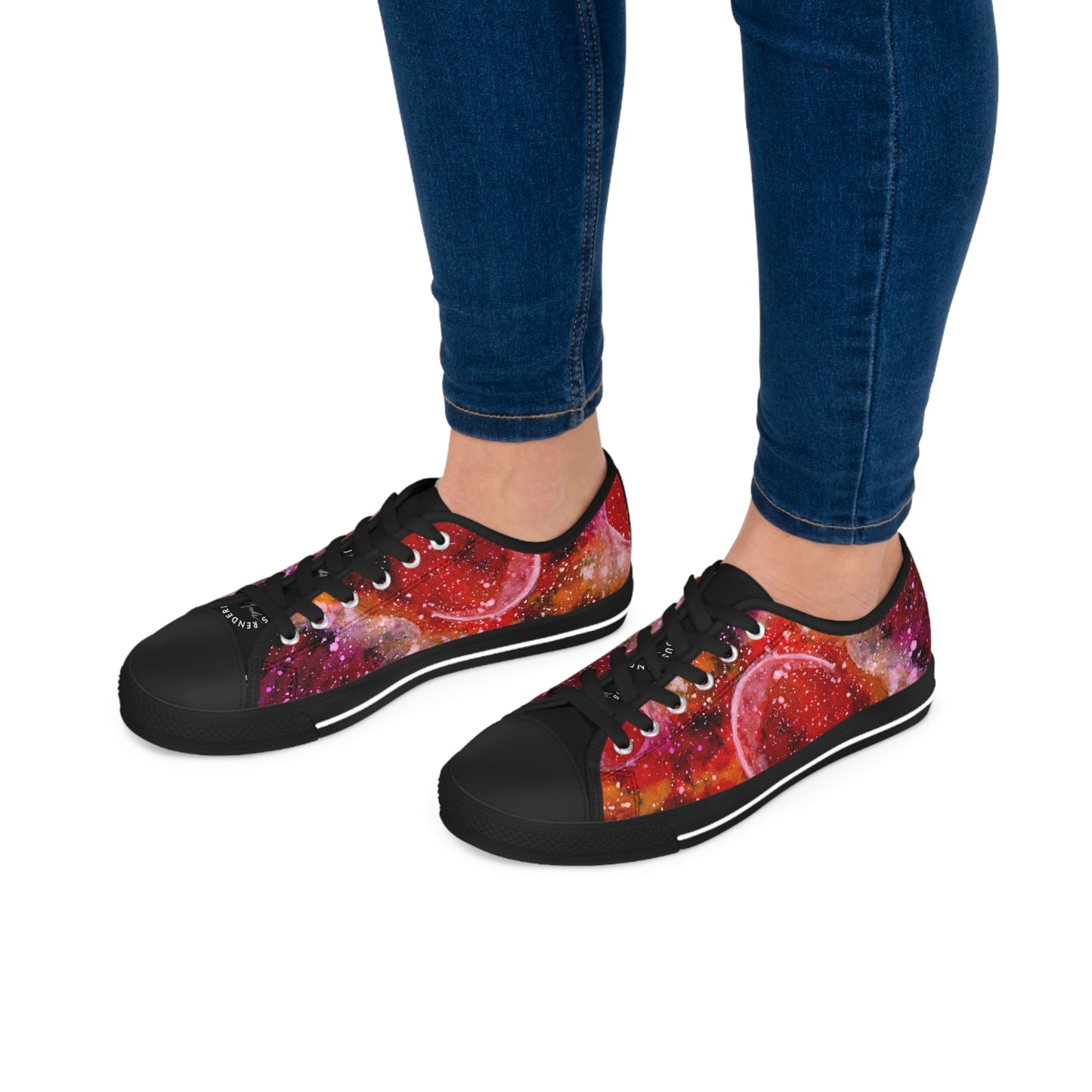 Orange Moons Galaxy Unisex Classic Low Top Sneakers