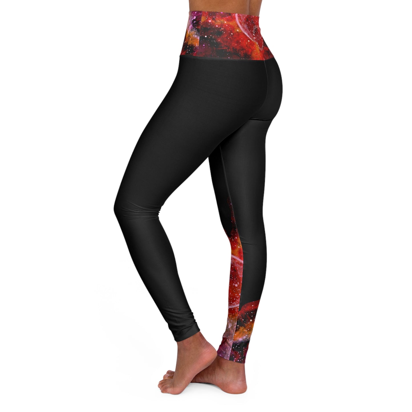 Orange Moons Galaxy High Waisted Yoga Leggings (AOP)