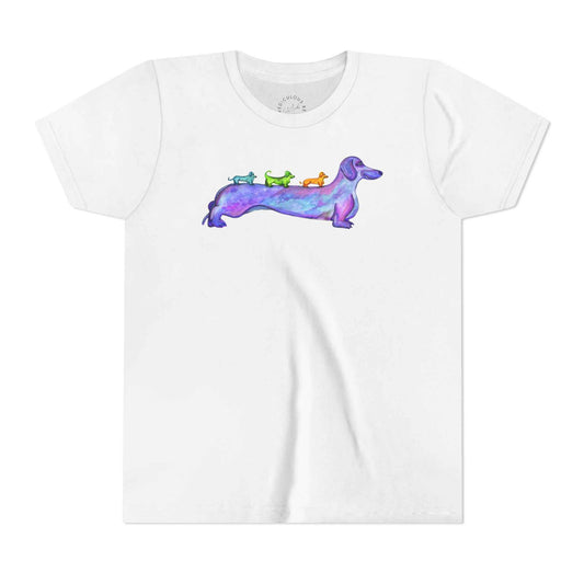 Dachshund Rainbow Crew Youth Tee