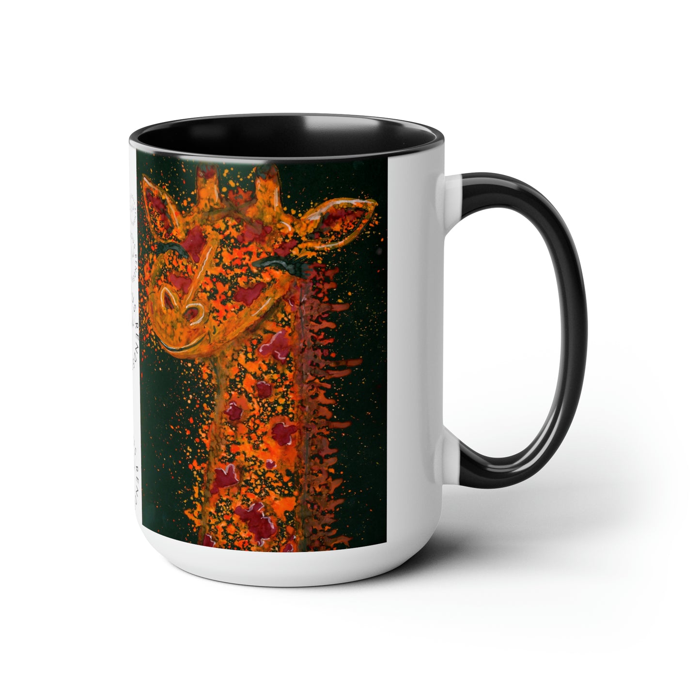 Giraffe Two-Tone Coffee Mugs, 15oz