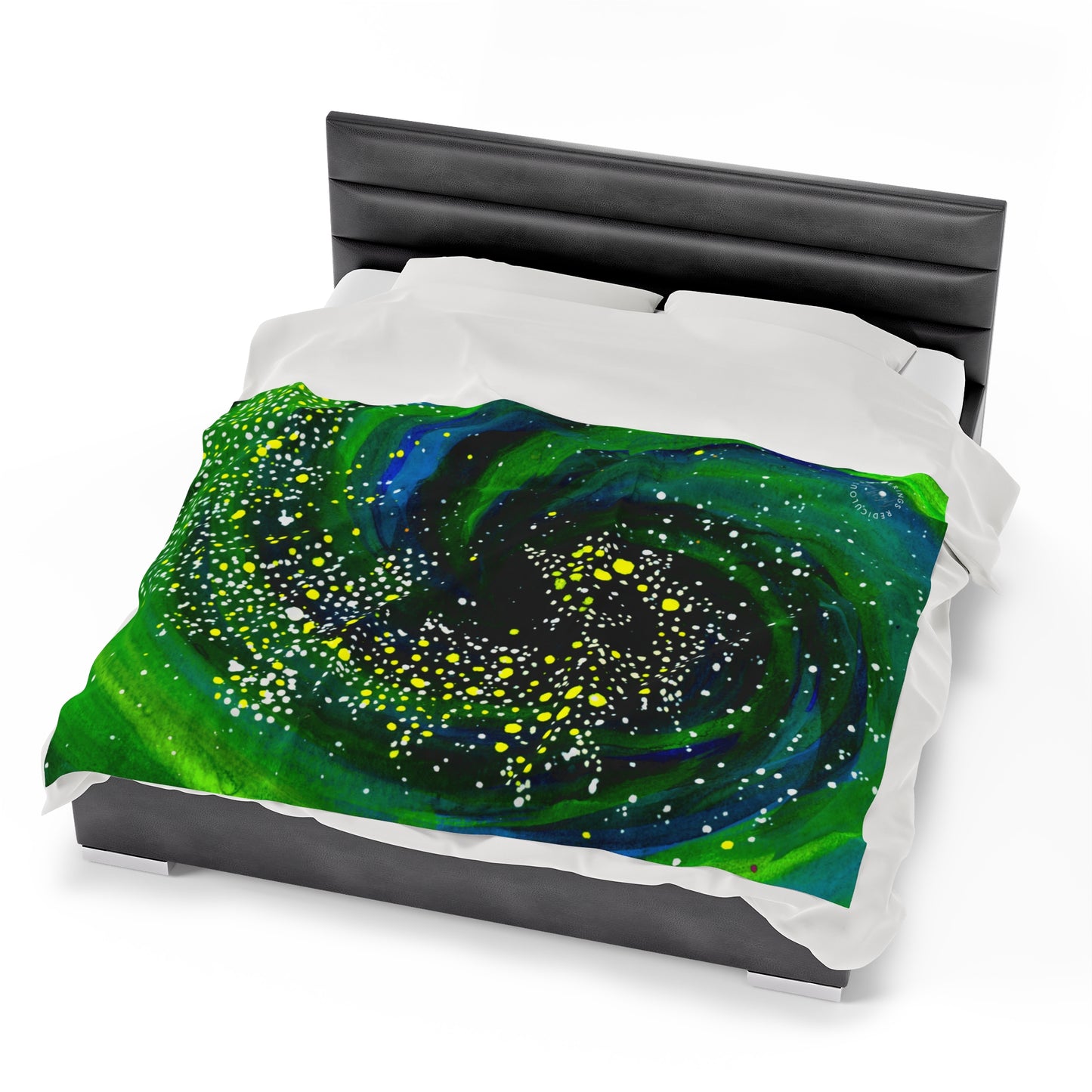 Spiral Galaxy Velveteen Plush Blanket