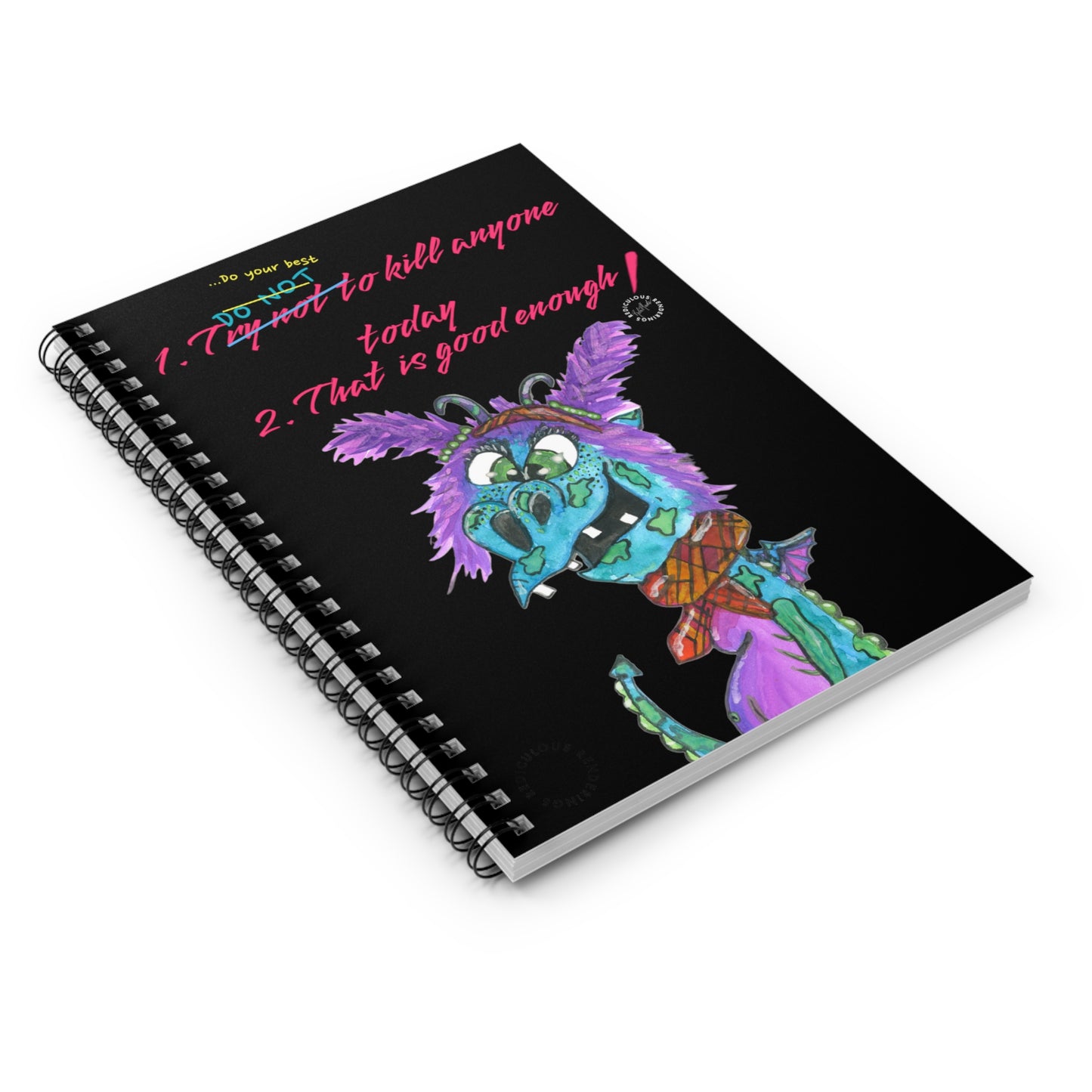 Dragon Ruled Line Notebook 118 Pages, Printed Cover