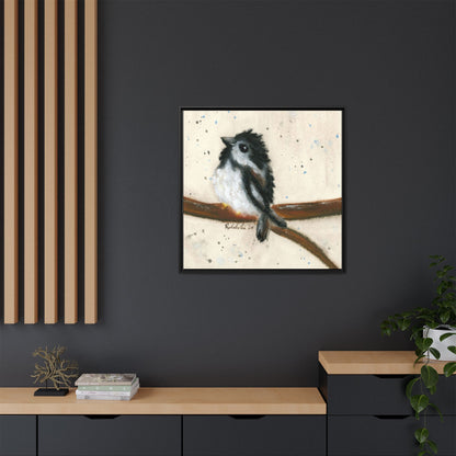 Black Finch Bird Framed Wall Art