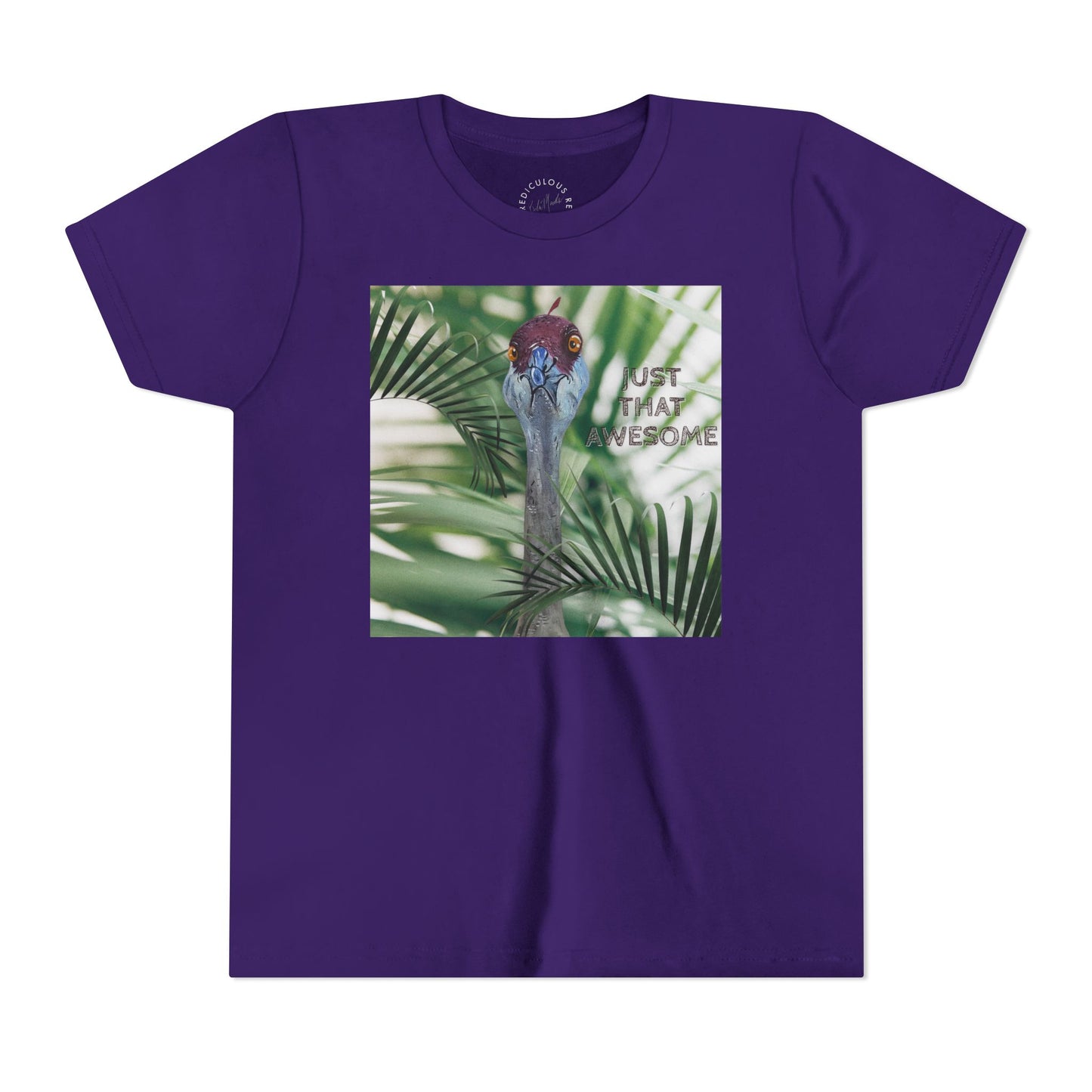 Youth Tee — 'Just That Person' Tropical Bird Graphic