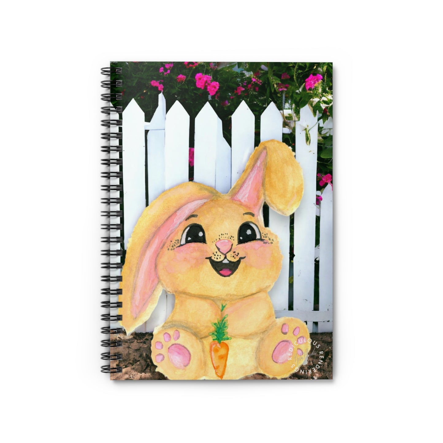 Bunny Ruled Line Notebook 118 Pages, Printed Cover,