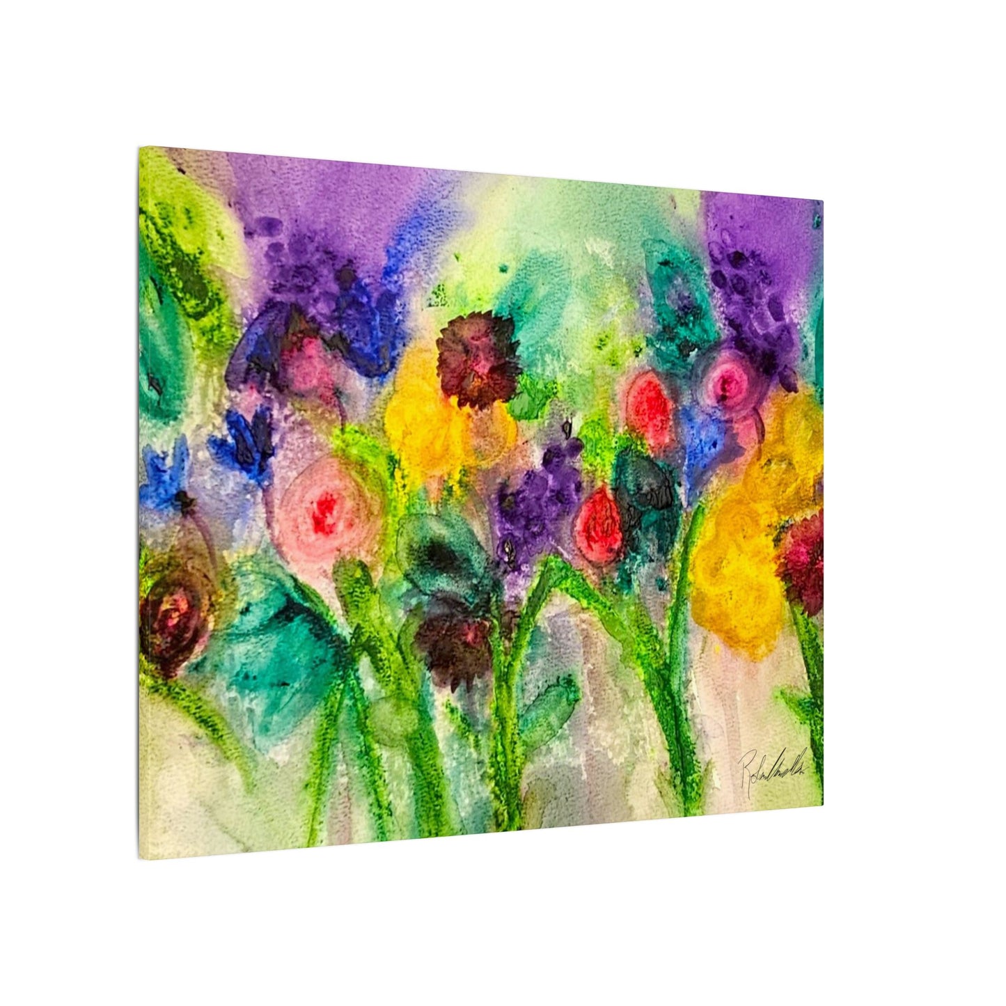 Abstract Flowers Canvas Gallery Wrap