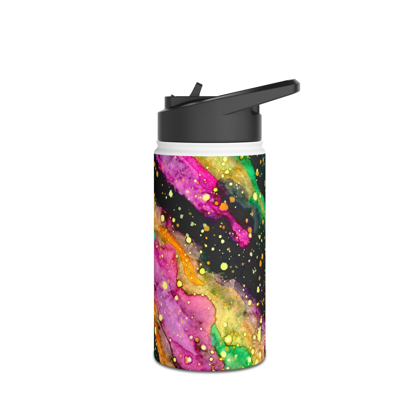 Neon Galaxy Stainless Steel Water Bottle, Standard Lid