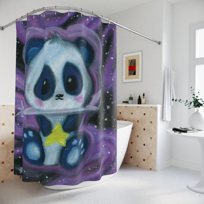 Space Panda Shower Curtain