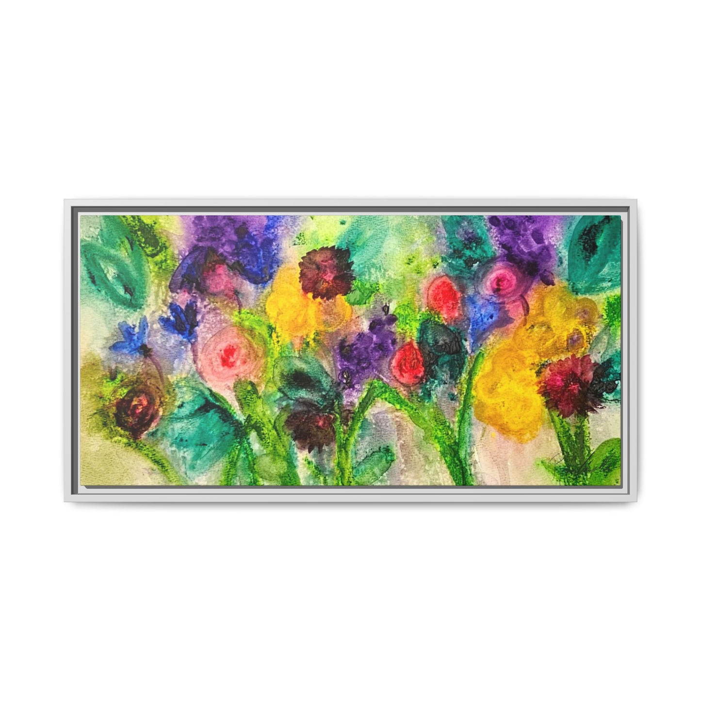 Abstract Flowers Framed Wall Art