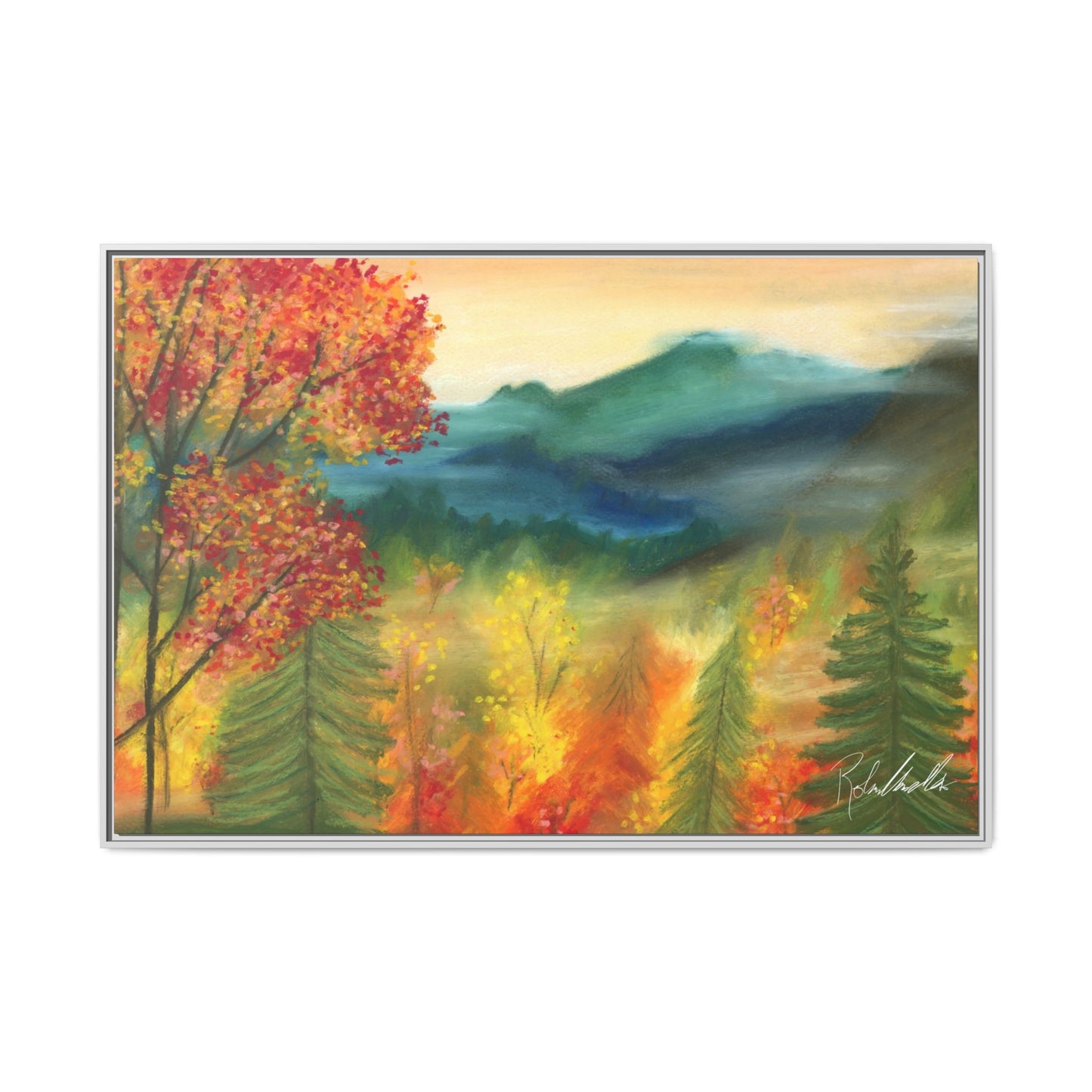 Fall Mountains Framed Wall Art