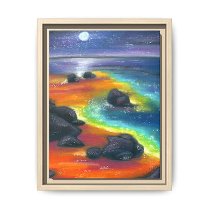 Beach at Night Frame Wall Art