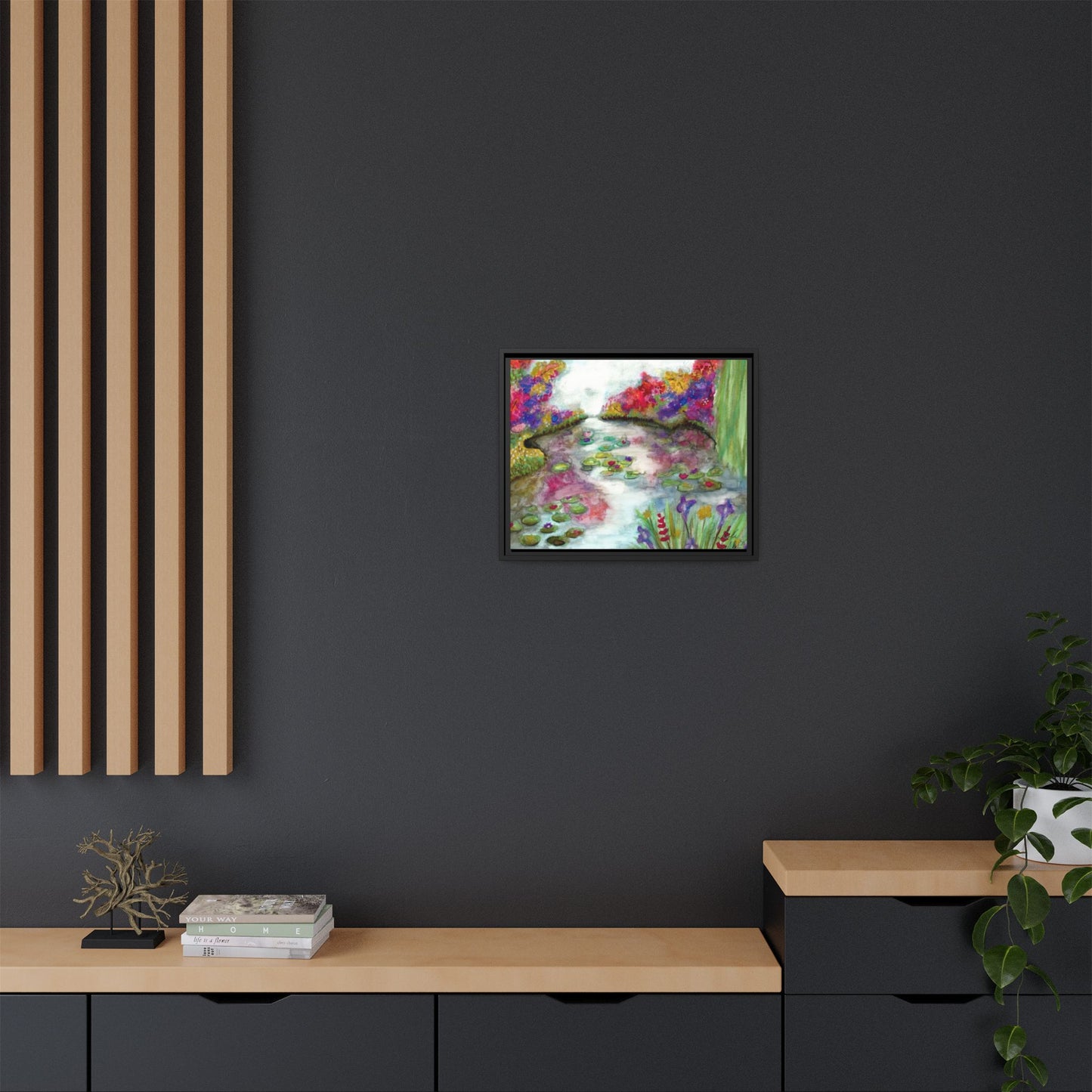 Floral Summer Pond Framed Wall Art