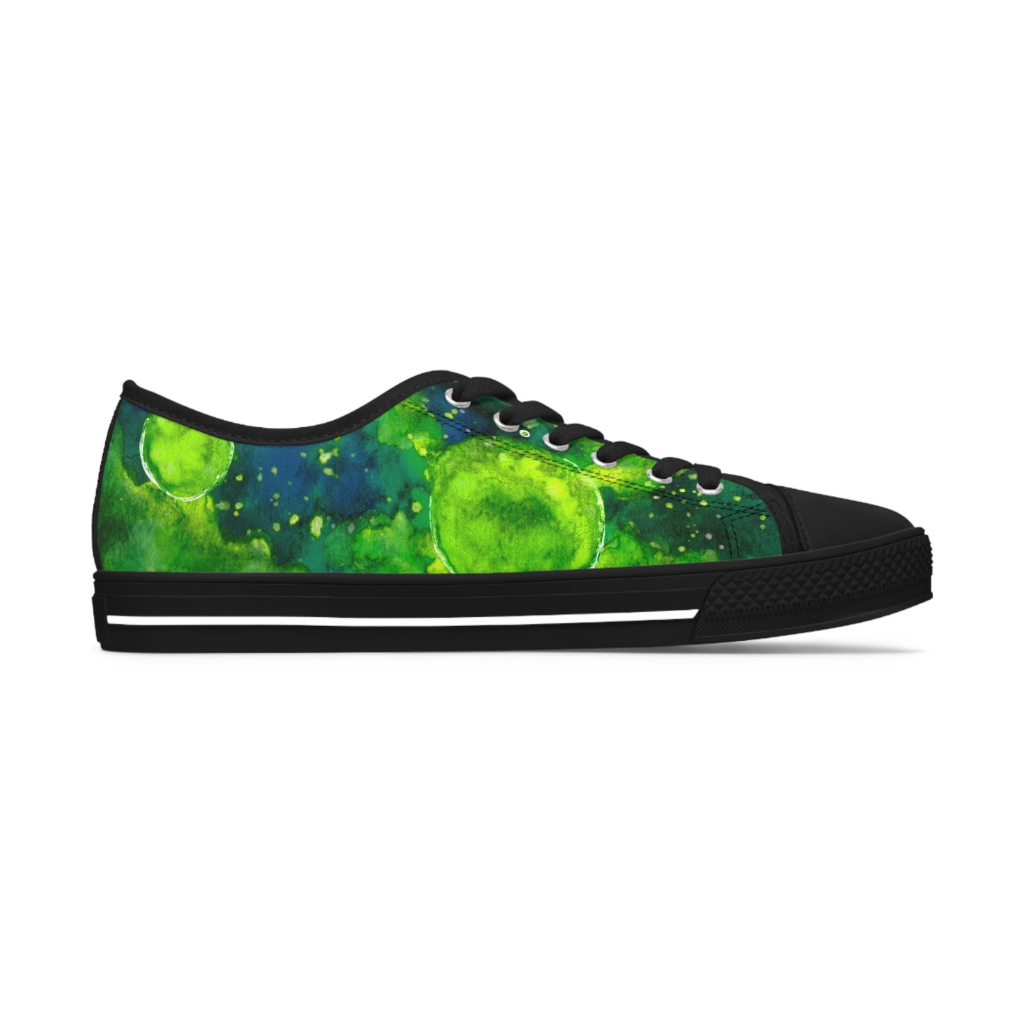 Green Galaxy Unisex Classic Low Top Sneakers Closed Toe Casual Walking Fashion Shoes