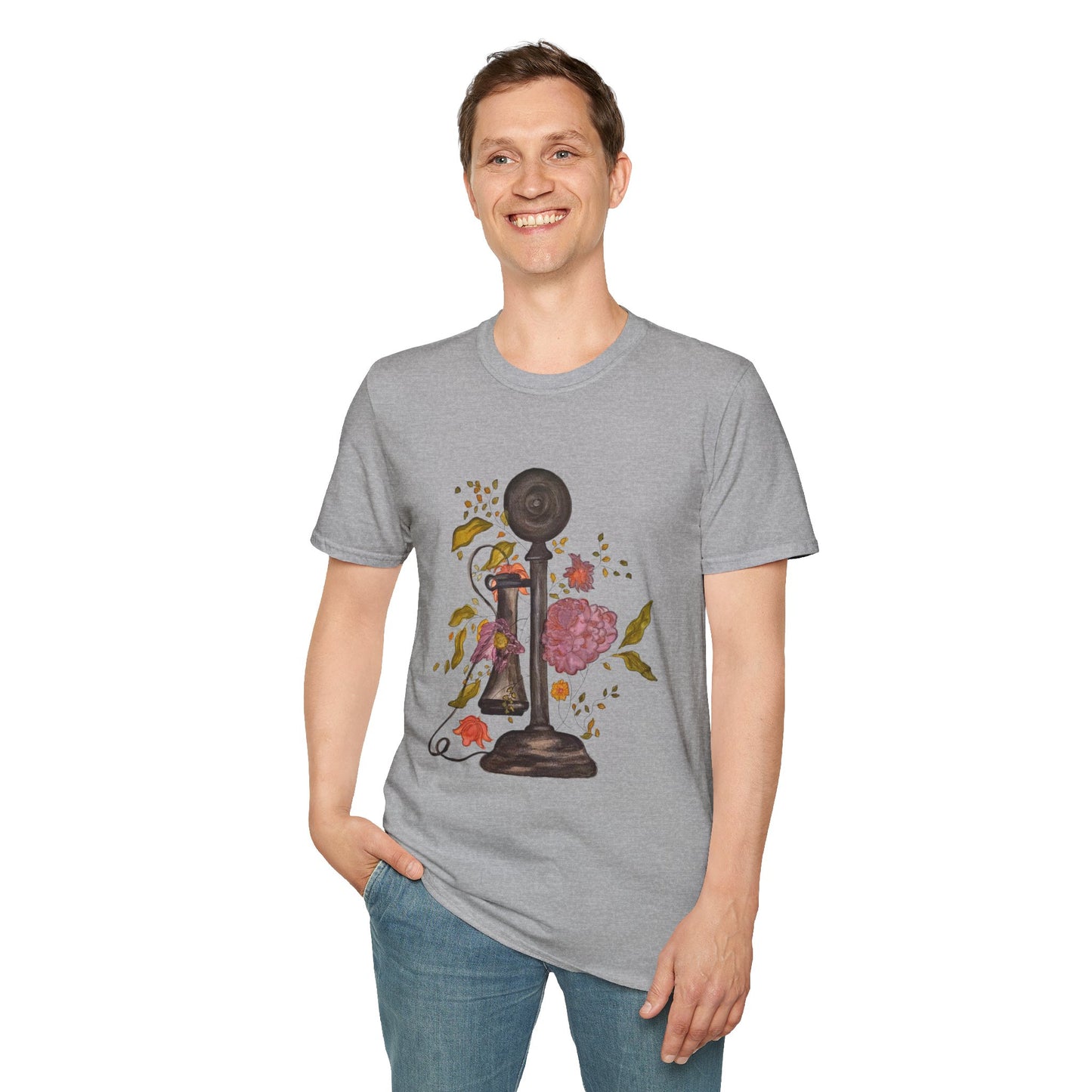 Vintage Phone Unisex Softstyle T-Shirt