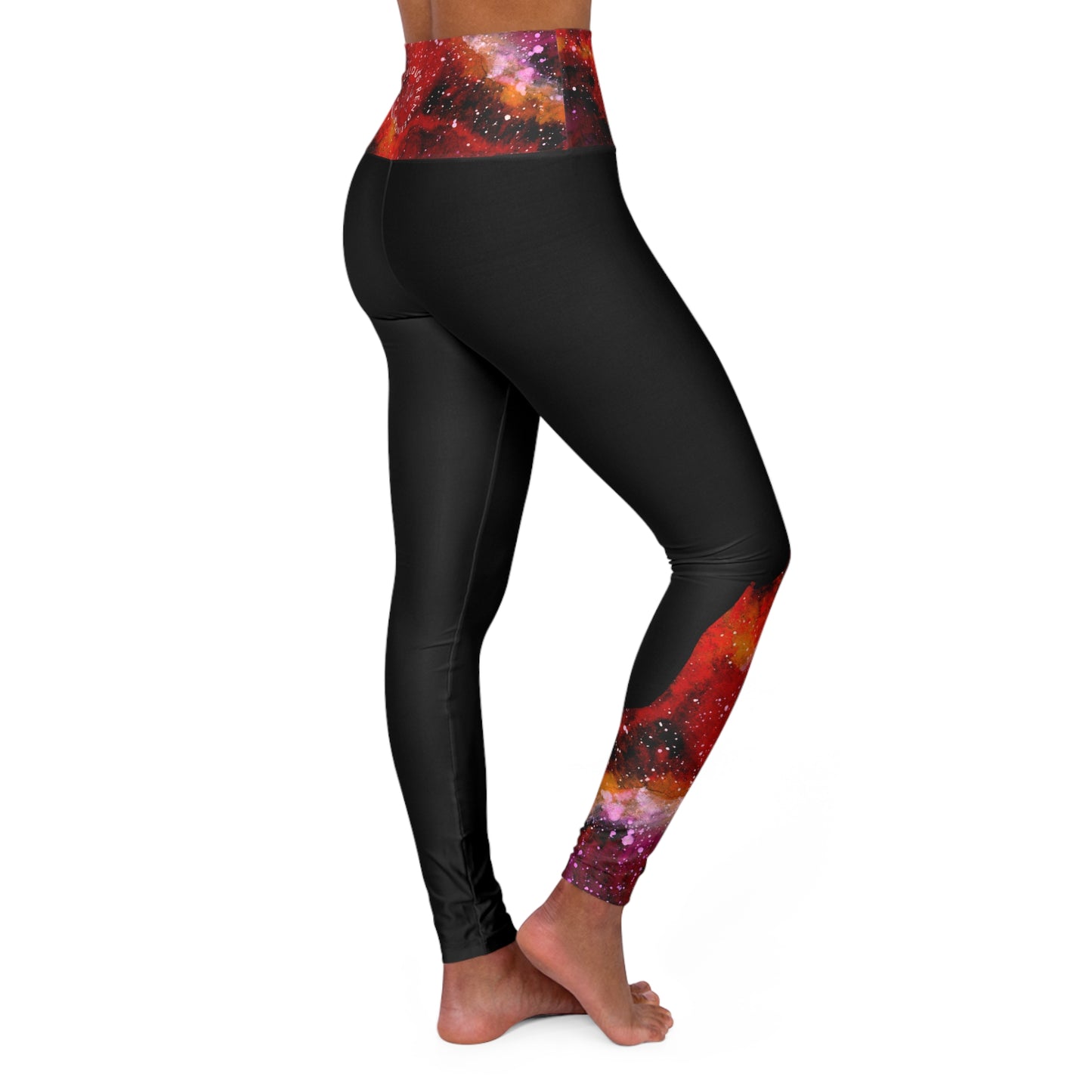 Orange Moons Galaxy High Waisted Yoga Leggings (AOP)