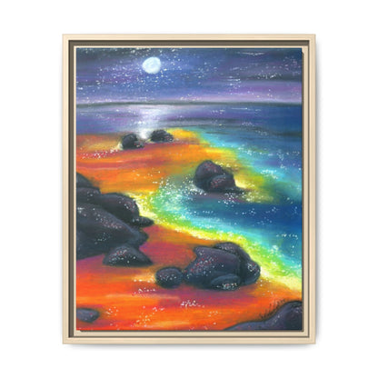 Beach at Night Frame Wall Art