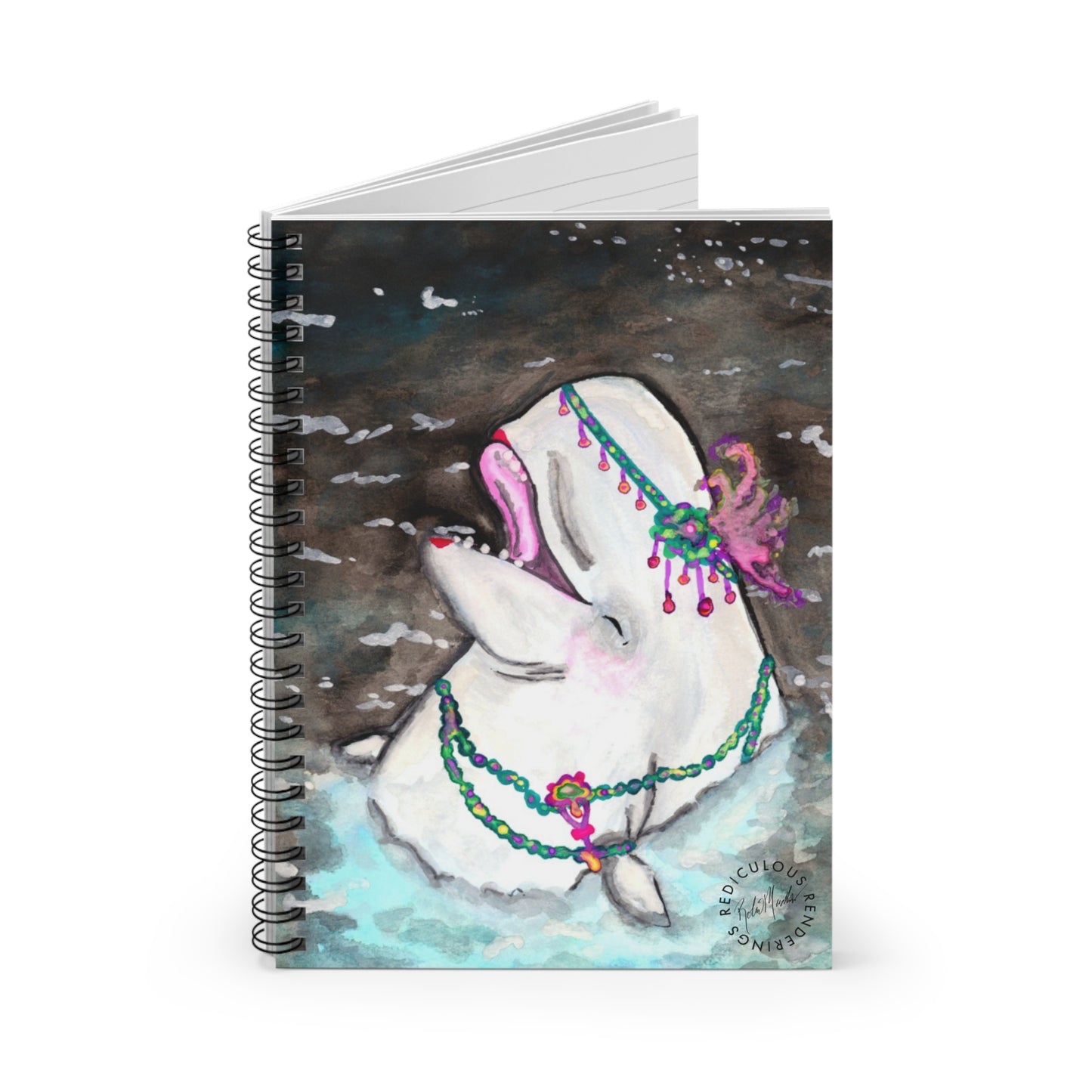 Beluga Ruled Line Notebook 118 Pages, Printed Cover,