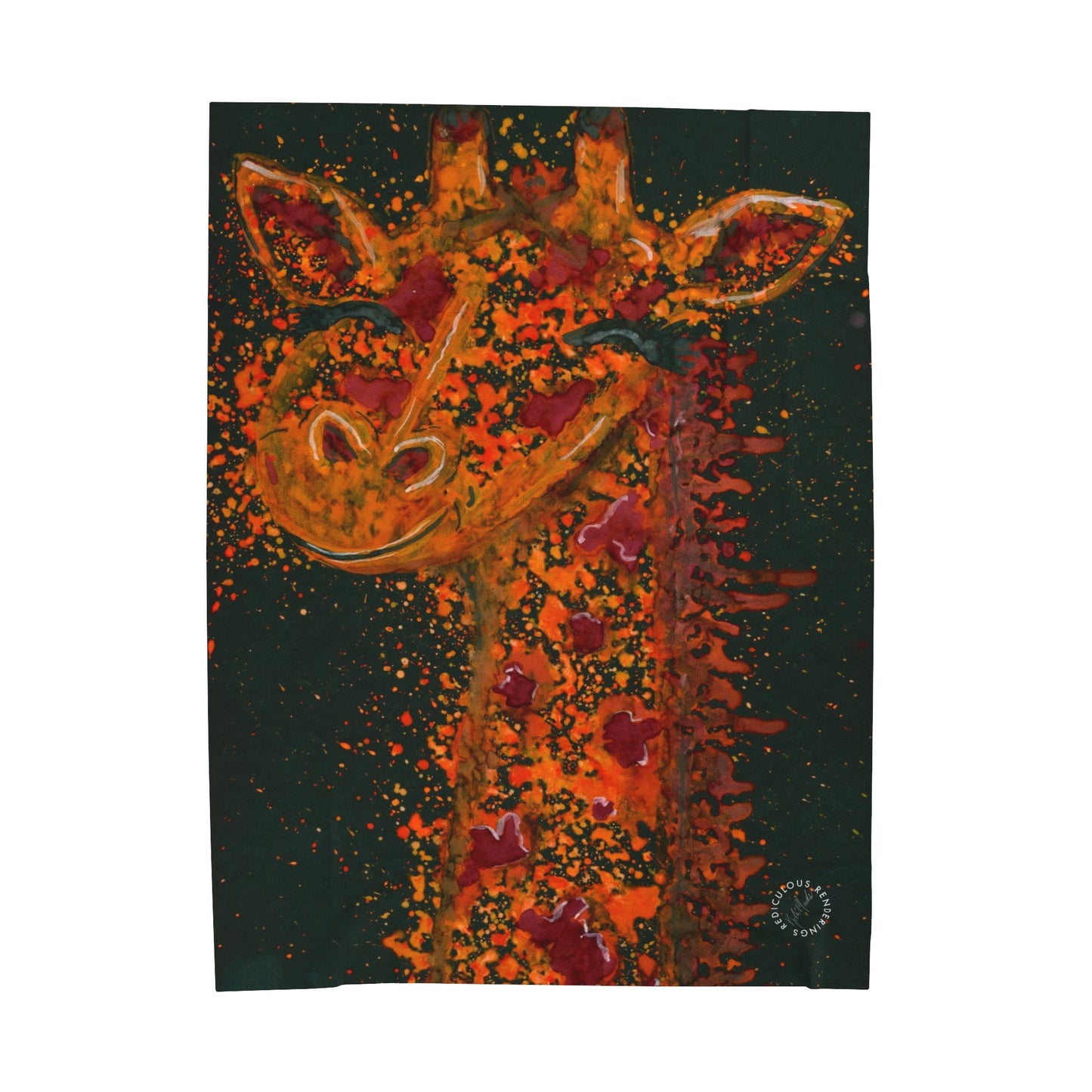 Giraffe Velveteen Plush Blanket