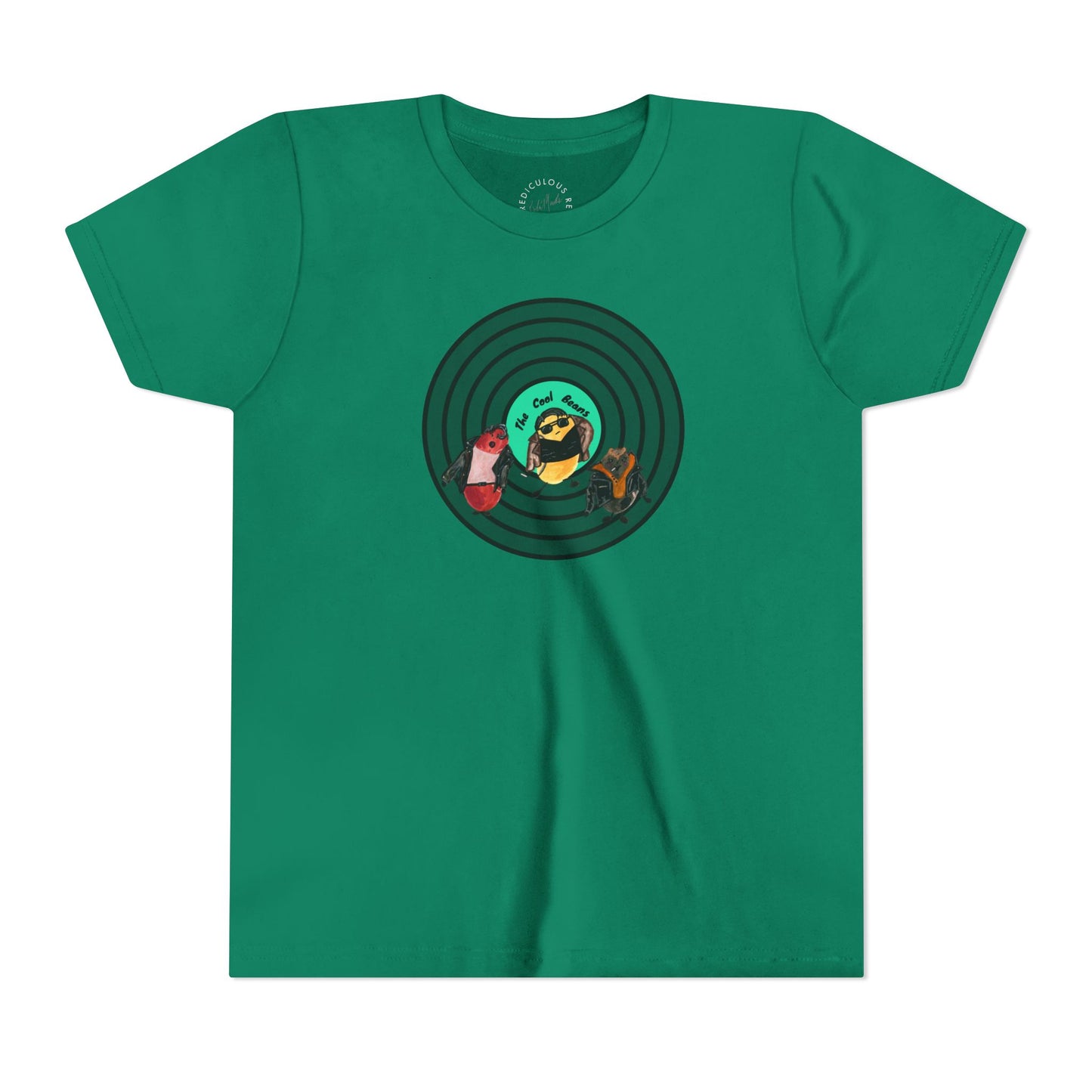 Youth Tee — Cute Cool Beans Retro Vinyl Graphic