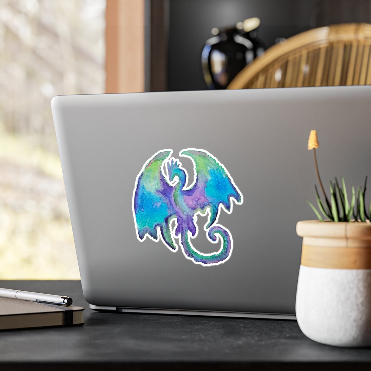 Blue Dragon Vinyl Kiss-Cut Decal Water, Scratch & UV-Resistant Satin Finish Vinyl Sticker with Removable Adhesive