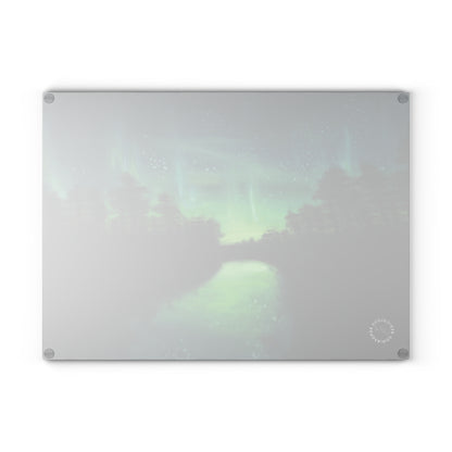 Aurora Night Glass Cutting Board – Northern Lights Kitchen Decor