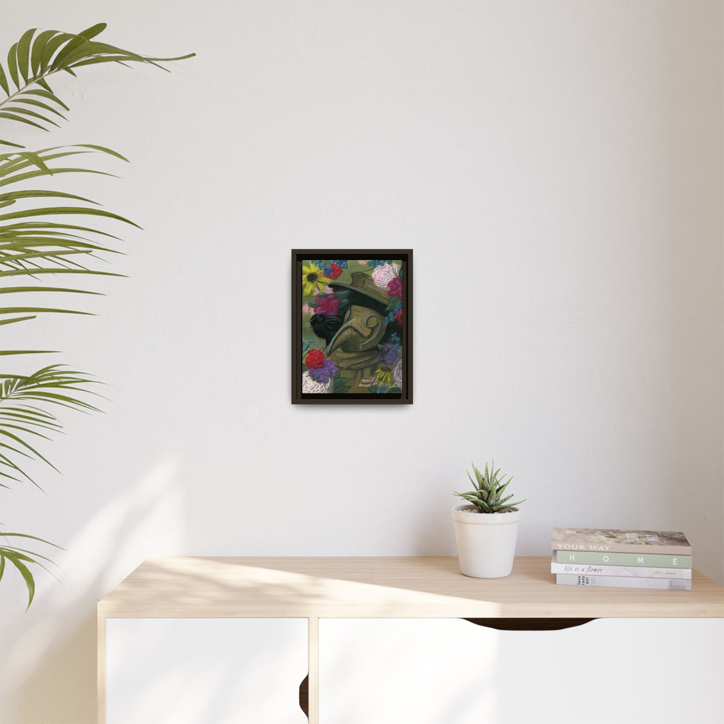 Plague Doctor and Raven Framed Wall Art