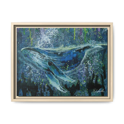 Watercolor Whale Framed Wall Art