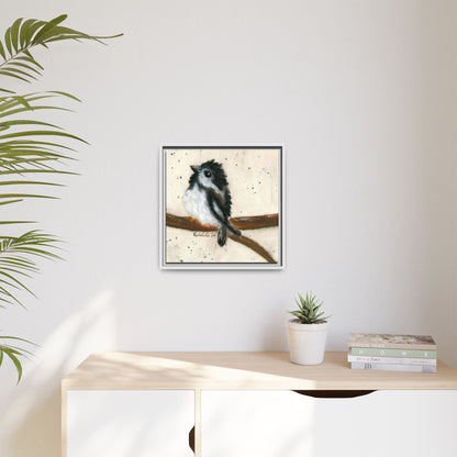 Black Finch Bird Framed Wall Art