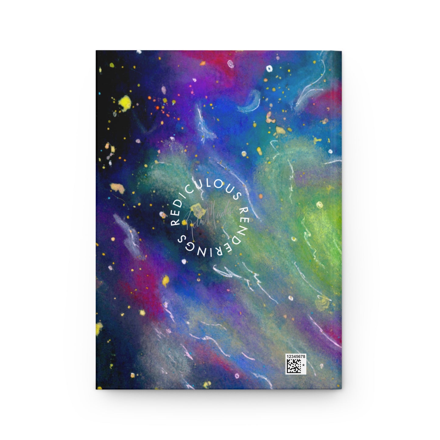 Rainbow Vortex Galaxy Hardcover Journal Matte 150 Pages, Printed Cover