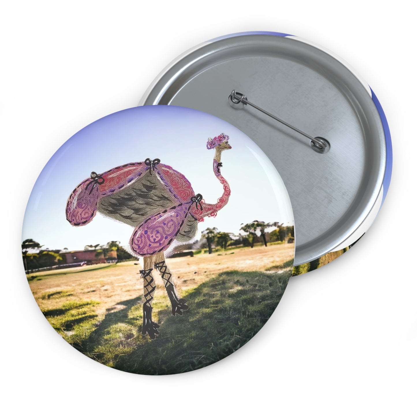 Ostrich Pin Buttons