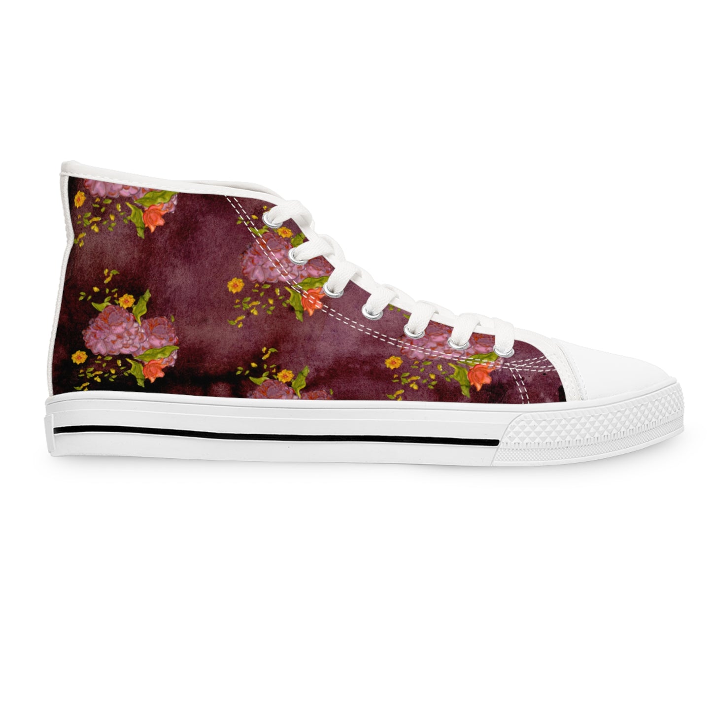 Vintage Flowers Unisex Classic High Top Sneakers