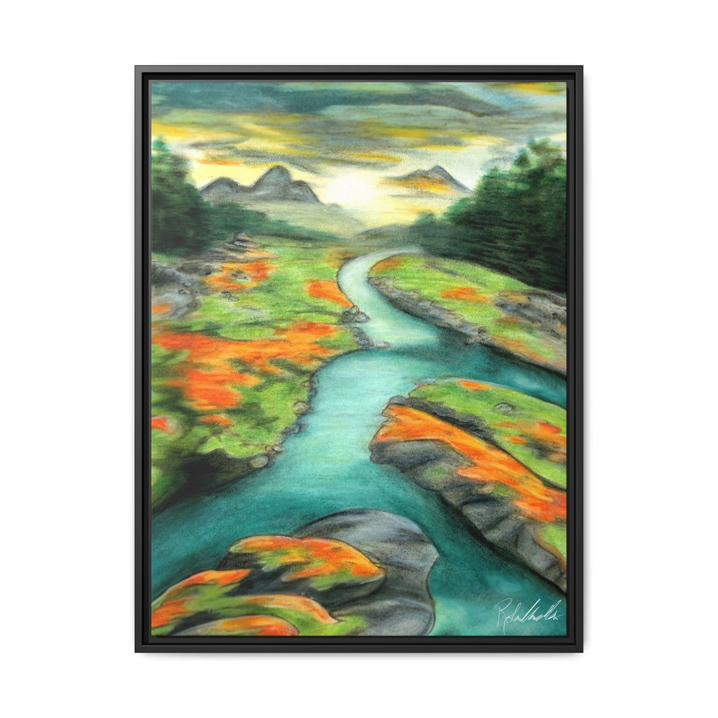Mountain Stream Framed Wall Art