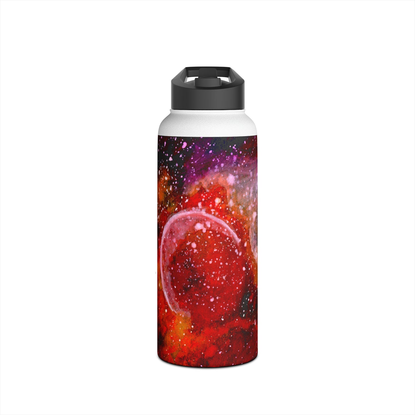 Orange Moons Galaxy Stainless Steel Water Bottle, Standard Lid