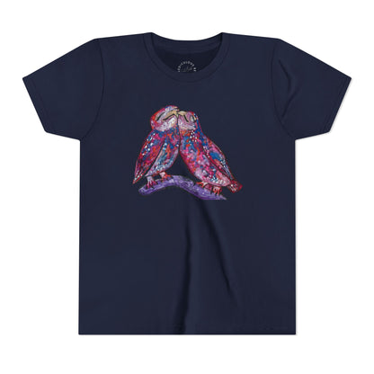 Youth Tee – Watercolor Lovebirds Graphic