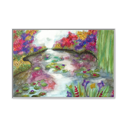 Floral Summer Pond Framed Wall Art