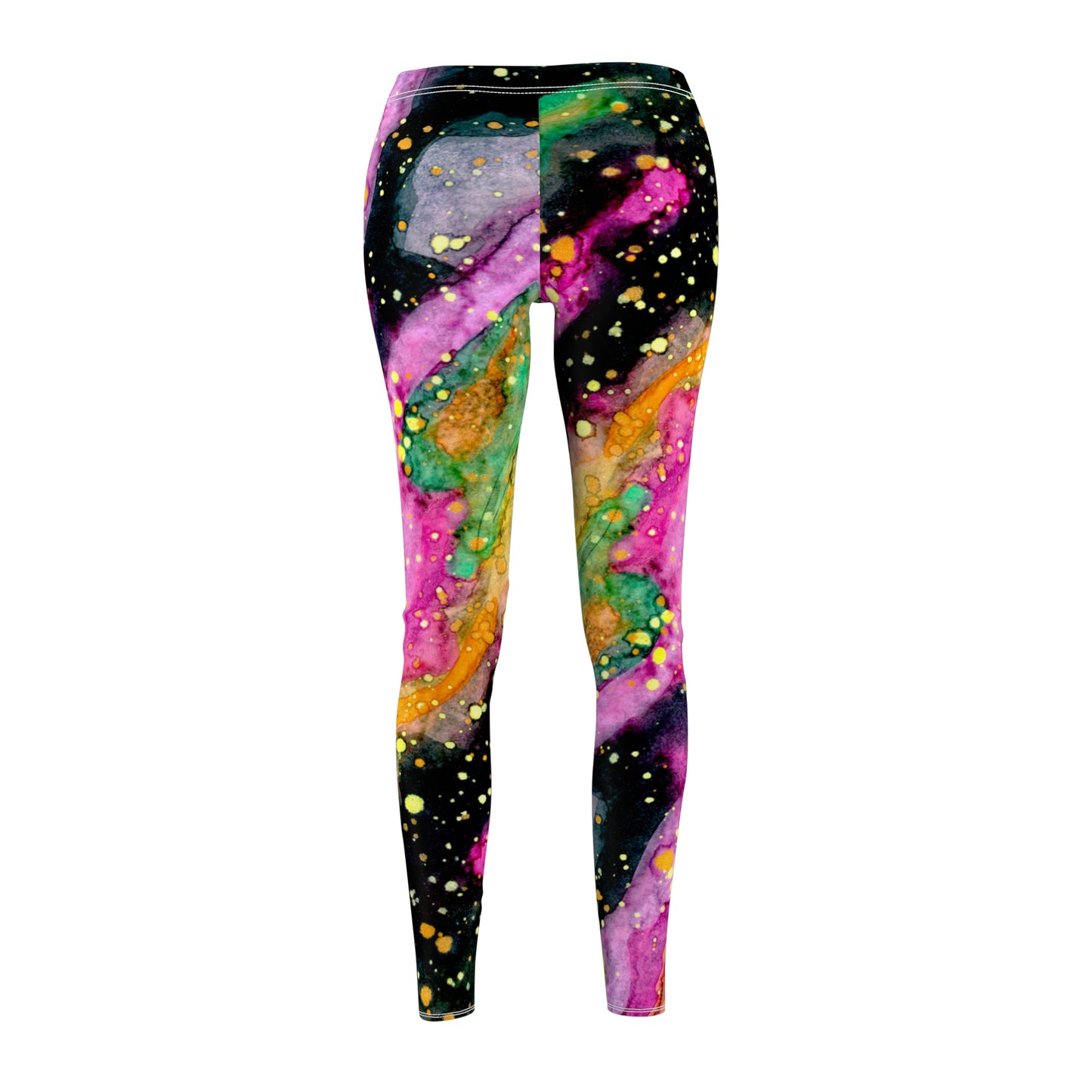 Neon Galaxy Women's Cut & Sew Casual Leggings (AOP)