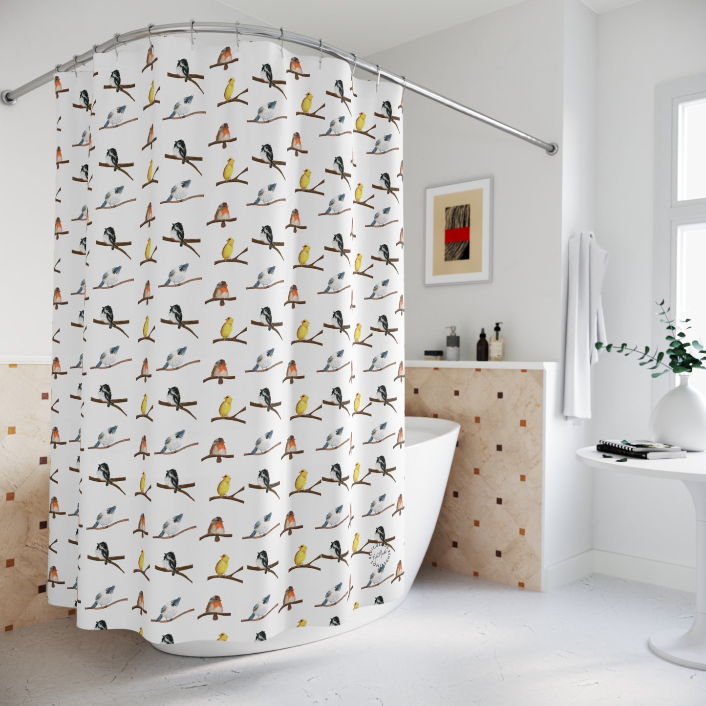 Colorful Birds Shower Curtain