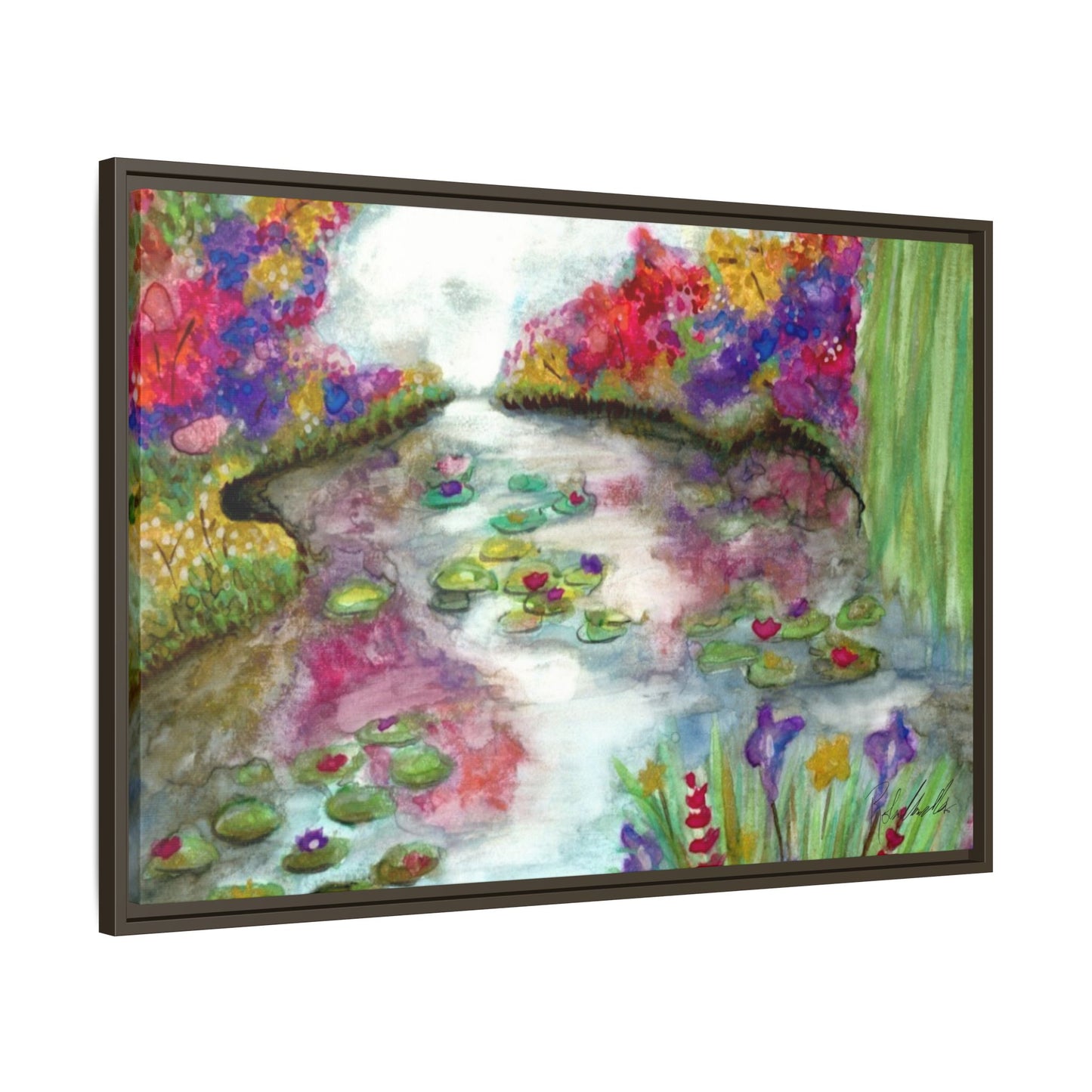 Floral Summer Pond Framed Wall Art