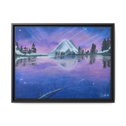Purple Sky Over Lone Mountain Framed Wall Art