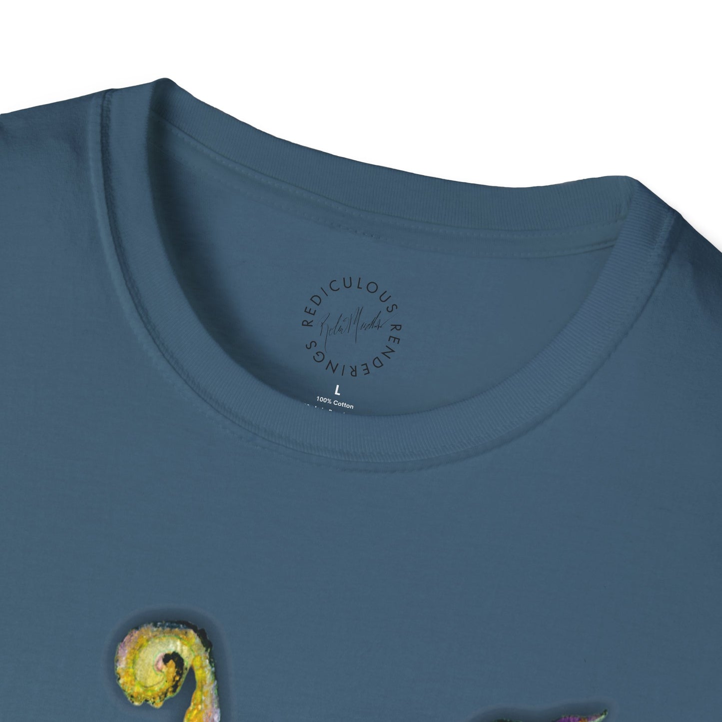 Green octopus Unisex Softstyle T-Shirt