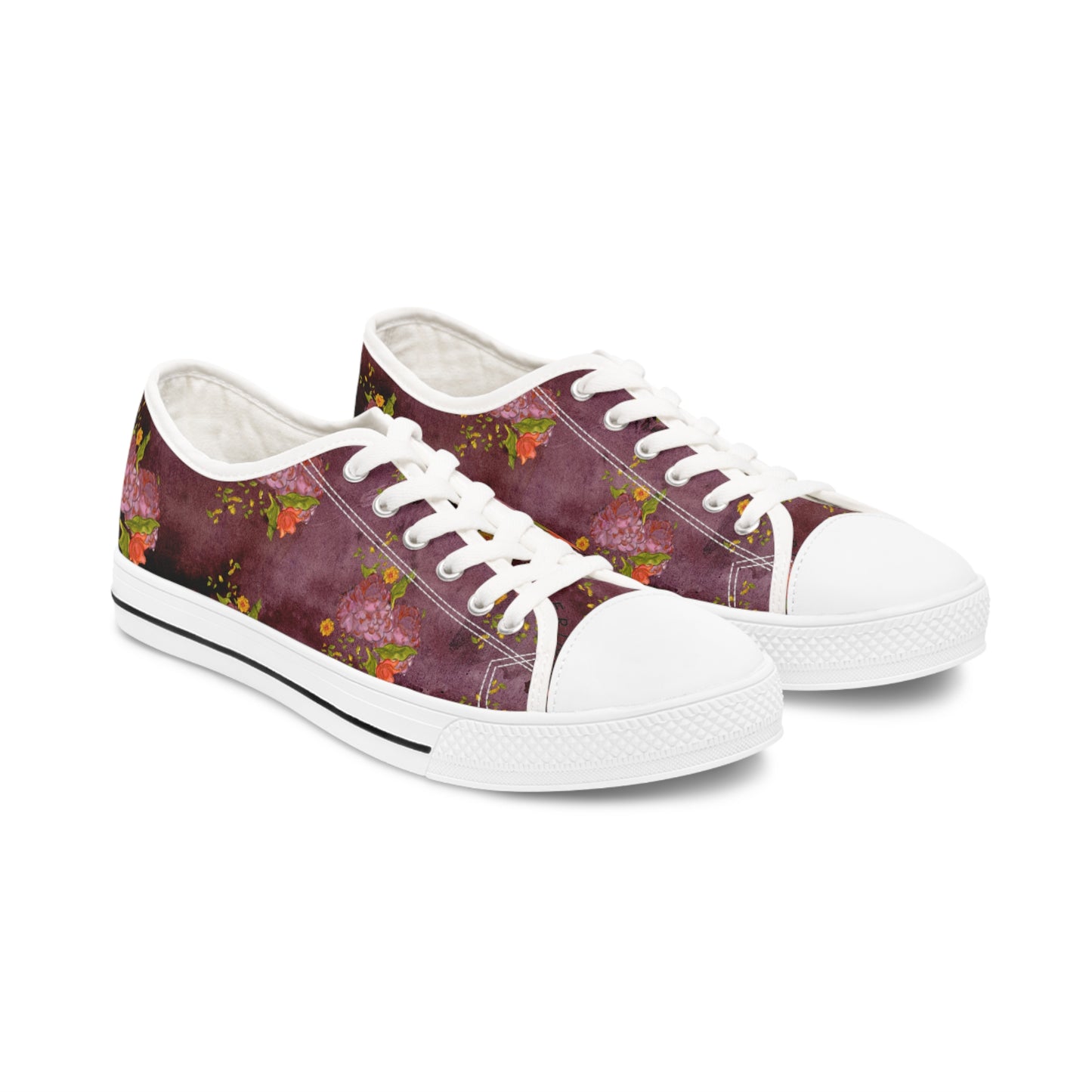 Vintage Flowers Unisex Classic Low Top Sneakers