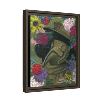 Plague Doctor and Raven Framed Wall Art