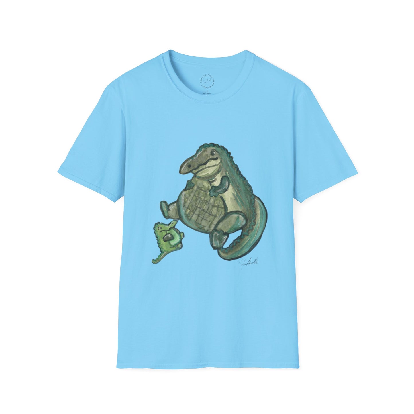 Father Son Alligator Unisex Softstyle Print T-Shirt