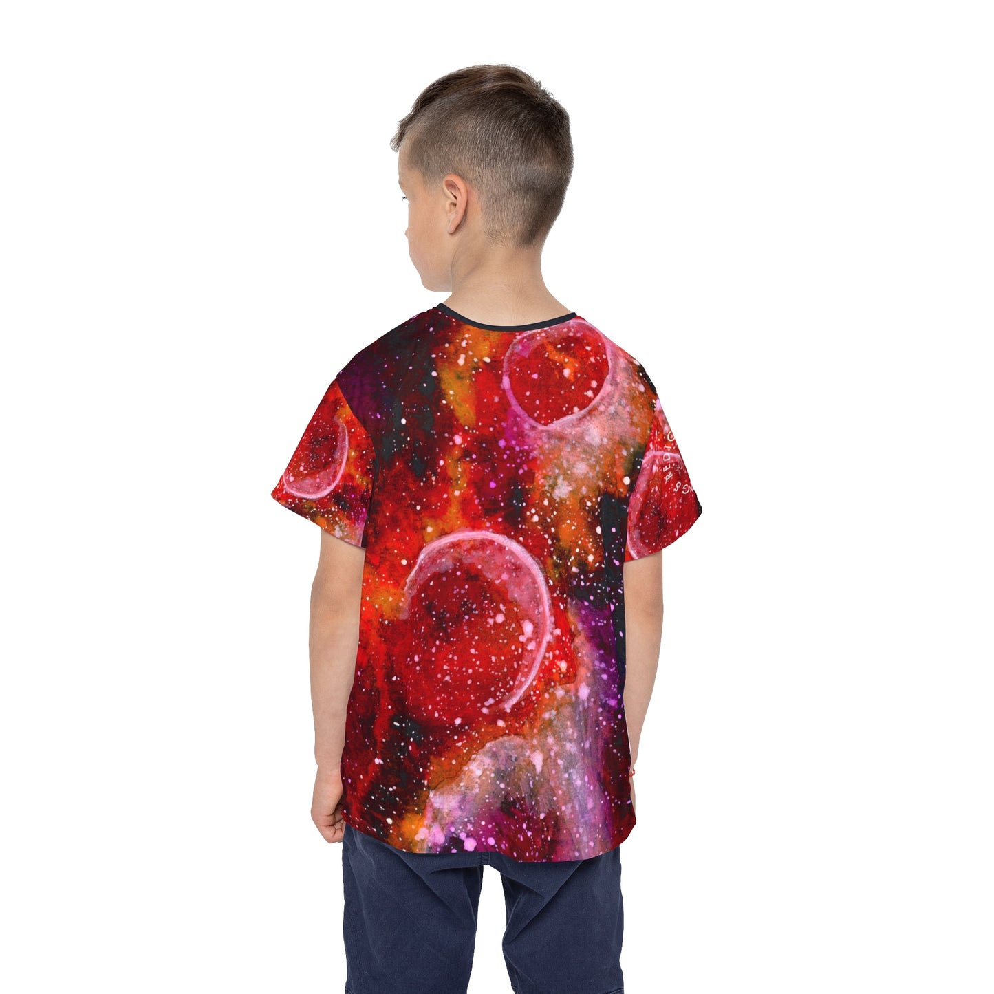 Orange Moons Galaxy Kids Sports Jersey (AOP)